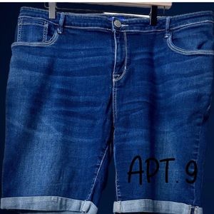 Women’s Apt.9 Dark Wash Bermuda Shorts 18W